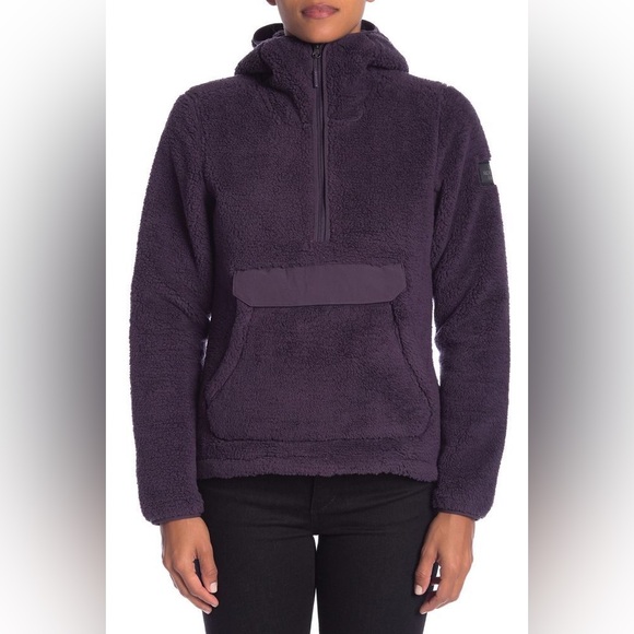 The North Face Tops - THE NORTH FACE CAMPSHIRE 1/2 ZIP HIGH PLUSH FLEECE ANORAK HOODIE IN PURPLE S